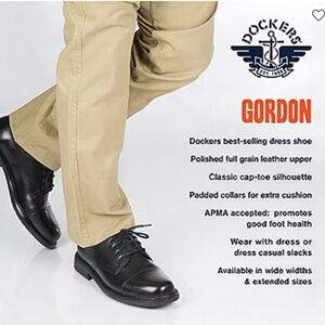 Dockers Men's Black Leather Oxfords